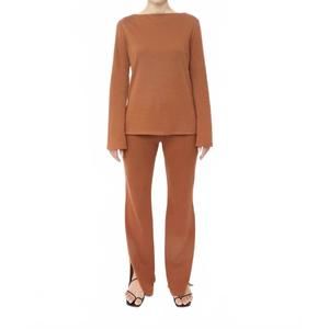 NEW DĀL THE LABEL knit sweater in brown